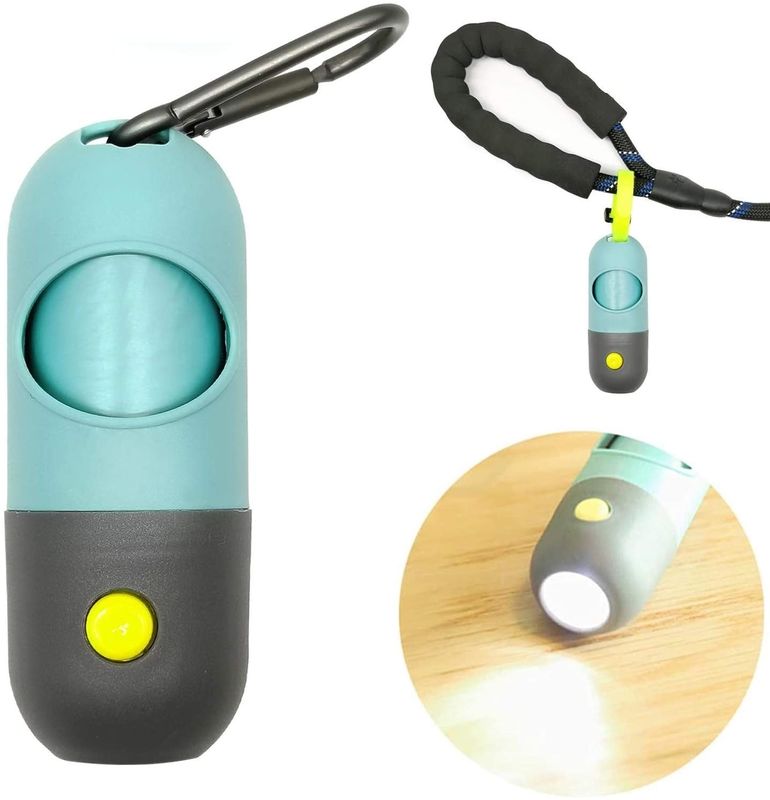 Bolsos y dispensador limpios del impulso del perro de la basura multiusos BSCI del portador con las luces LED