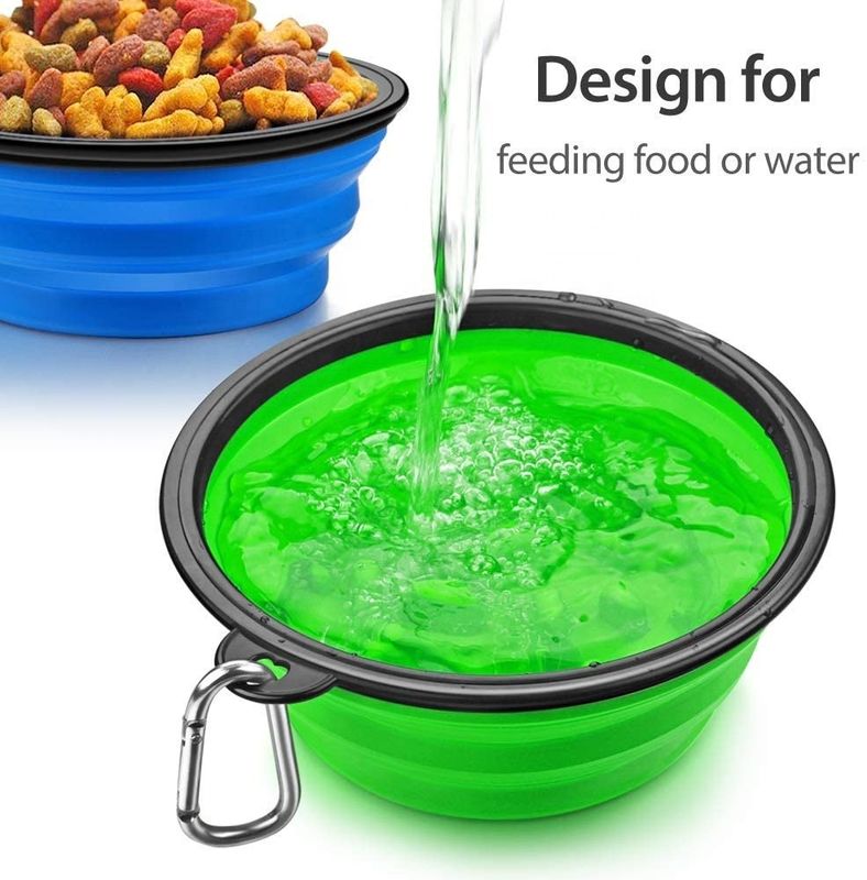 Plegable portátil de la consumición del silicón del perro del cuenco lento plegable del agua para el riego de alimentación