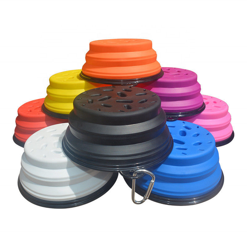 Plegable portátil de la consumición del silicón del perro del cuenco lento plegable del agua para el riego de alimentación
