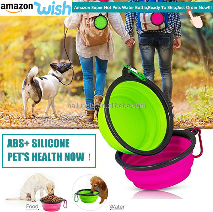 Categoría alimenticia plegable del cuenco del animal doméstico del silicón plegable para la alimentación del perro