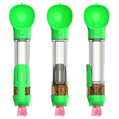 Mutifunctional 4 en 1 botella de agua portátil 300ML del perrito para caminar y el viaje