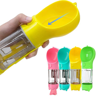 Cuenco de consumición de los perros 500ML del viaje de la botella de agua de la taza del animal doméstico portátil del dispensador